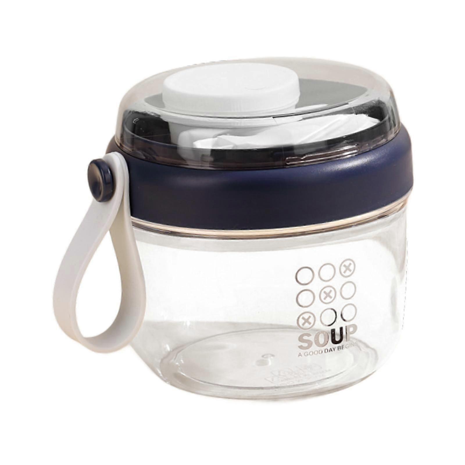 Salad Cup Food Storage Airtight Lid Oats Container for Milk Meal Prep Yogurt Blue