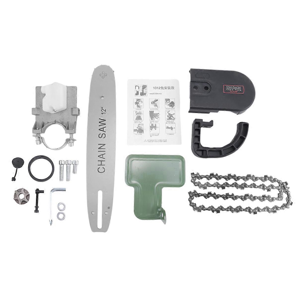 11.5 Inch Electric Chain Saw Adapter Power Tool Kit for 100-180mm Angle Grinder, Adjustable Chain Saw Adapter