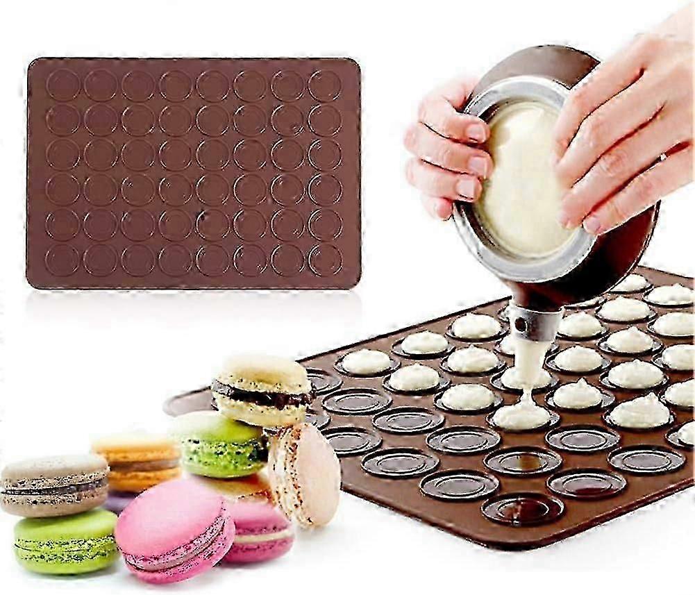 Silicone Mat, 48 Capacity Silicone Sheet Mat Baking Cookies Pastry Diy Bakeware Decorating Tools For 1.5" Macarons Making, 39.5*29.5*0.3cm