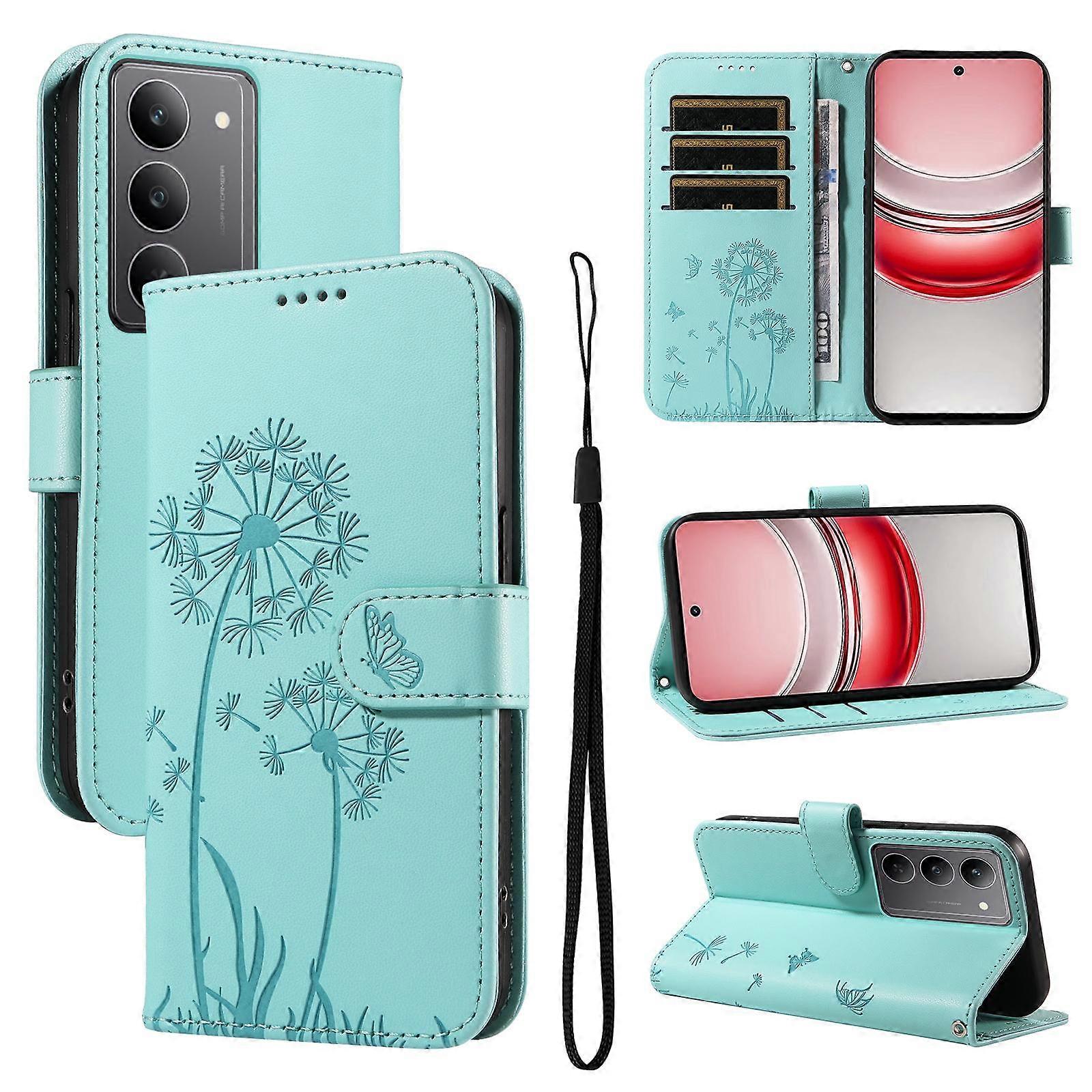 Dandelion Embossed Pattern Flip Leather Phone Case For Realme 14x 5G Global