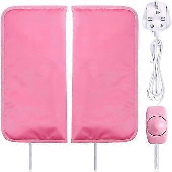 Elektrisch beheizte Fäustlinge Handschuhe kompatibel Paraffin Handwachs Behandlung, Nail Art Maniküre Wärmer Fäustlinge, Therapie Handschuhe kompatibel Frau (1 Stück, Rosa)