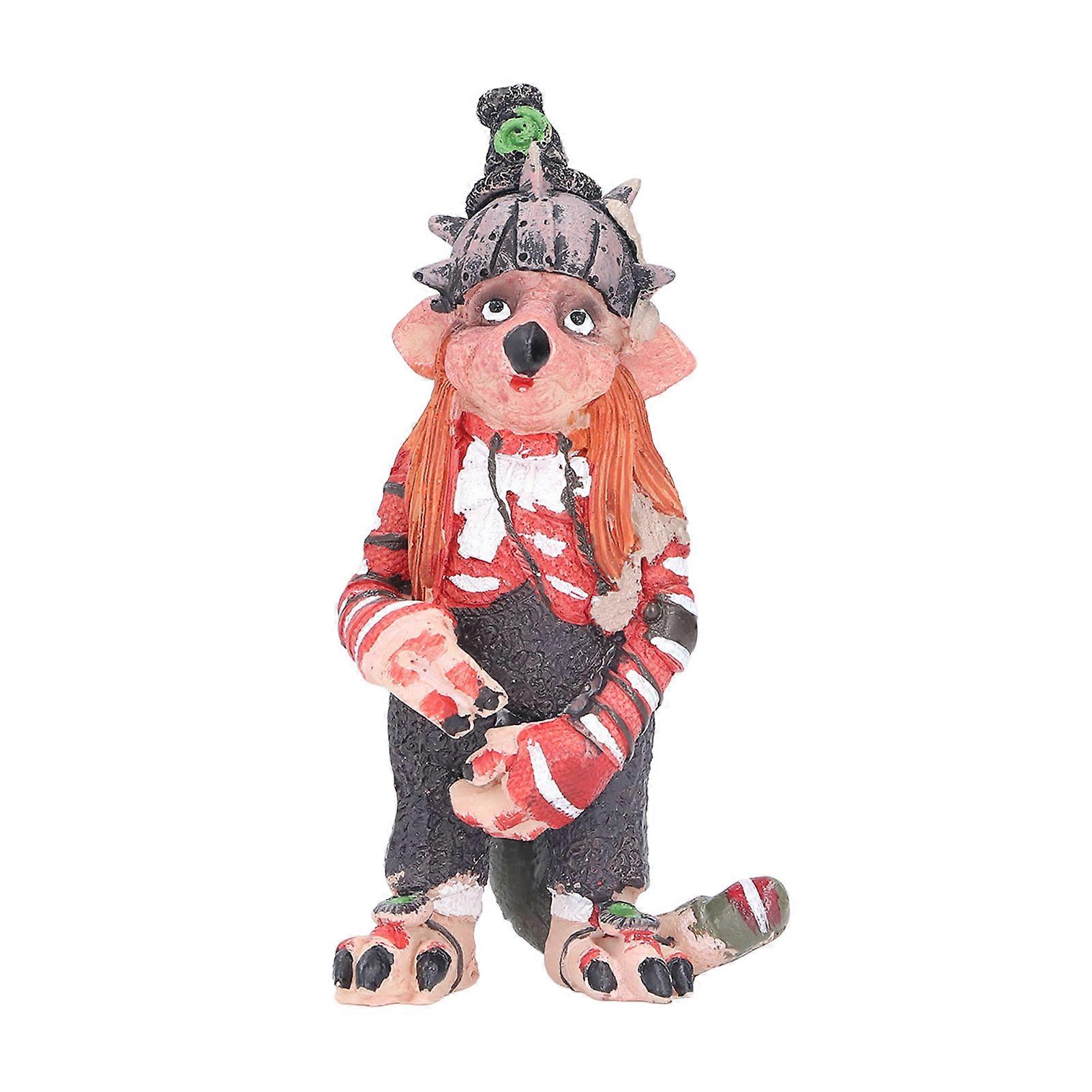 Dwarf Sculpture Statue Ornament for Home Office Garden, Synthetic Resin Craftwork, 10-Inch Desktop Decoration