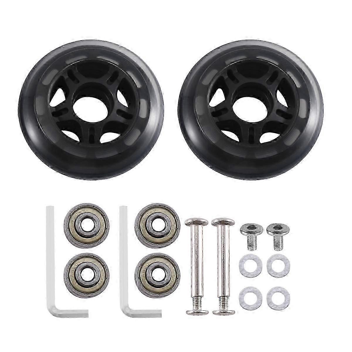 80x24mm Gepäckräder Ersatzkoffer Räder mit 6mm Kohlenstoffstahl Lager Räder für Koffer S