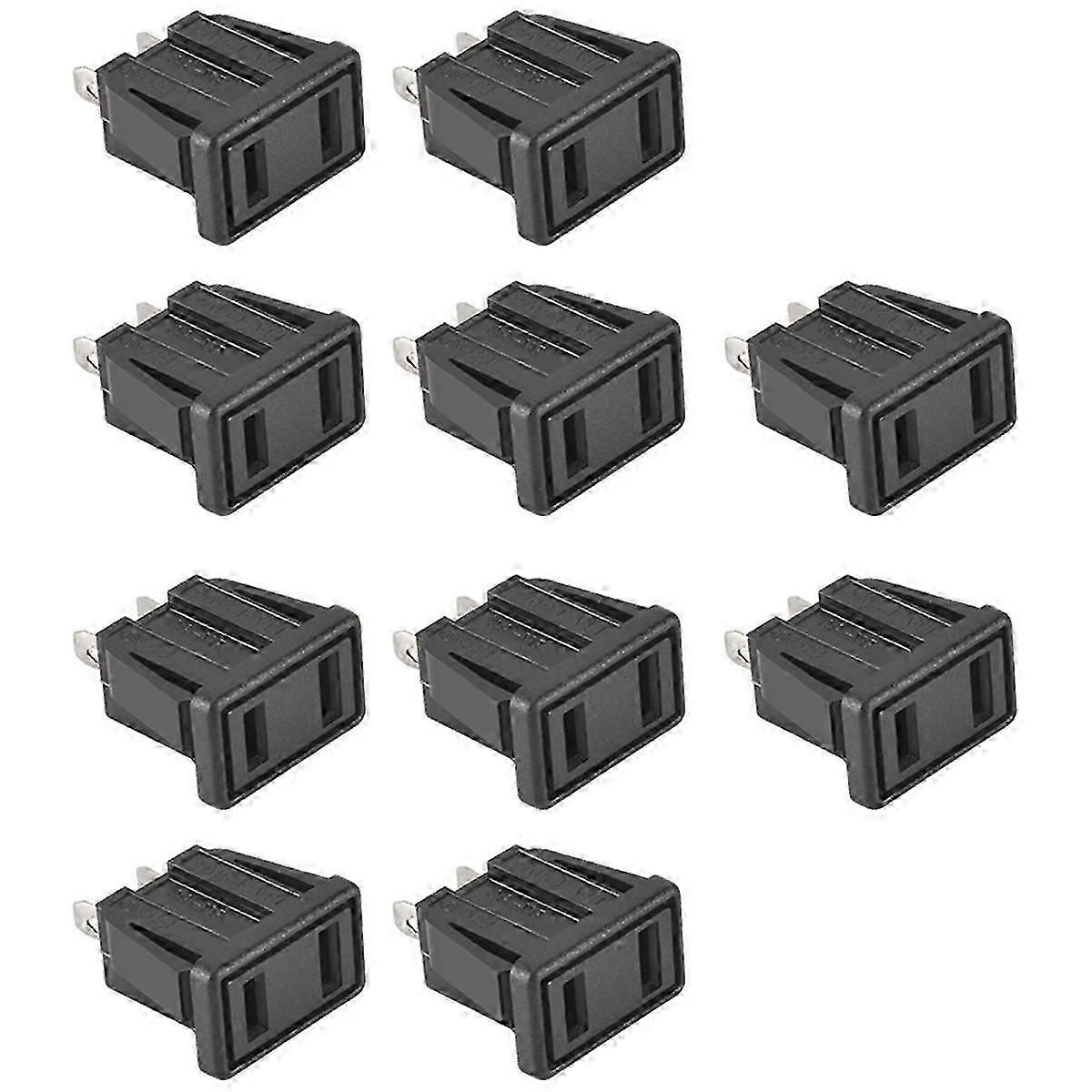 10 x US Type Panel Mounting AC Power Socket Outlet AC 125V 15A