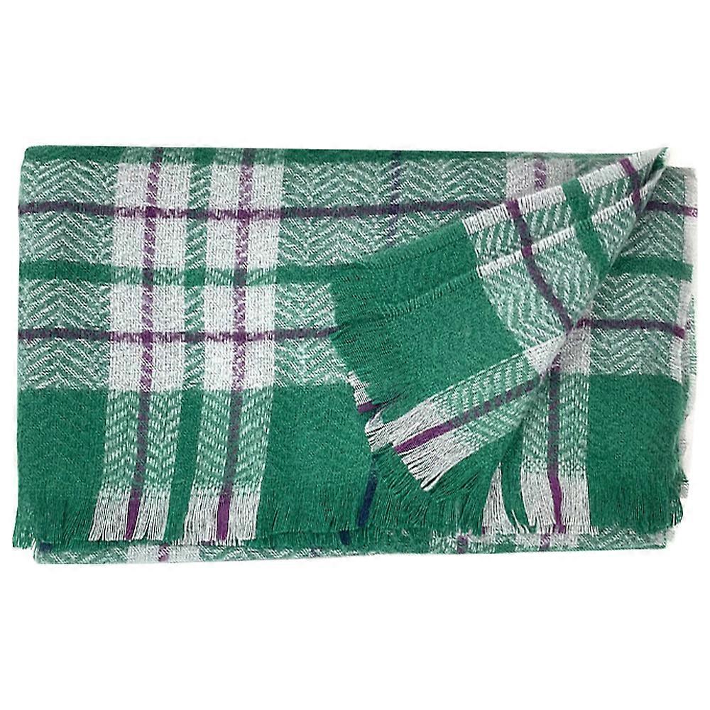 Warm Lattice Large Scarf, Grid Large Shawl