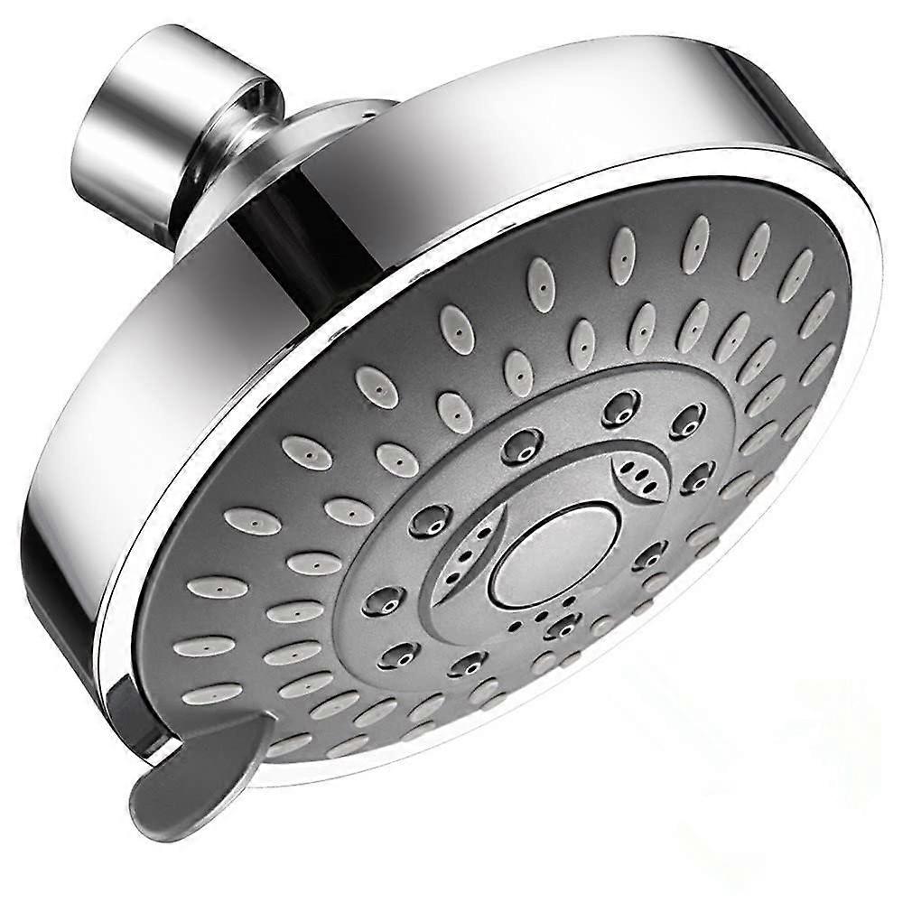 Shower Head High Stream Pressure Rain Fixed Shower with Adjustable 5-Inch Rice Ball Joint, Chrome Finish