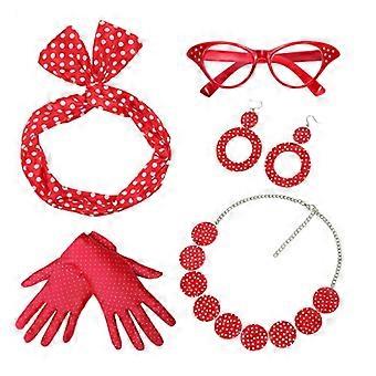 Rockabilly Accessories Womens 50s Dresses Womens Accessories with Chiffon Scarf