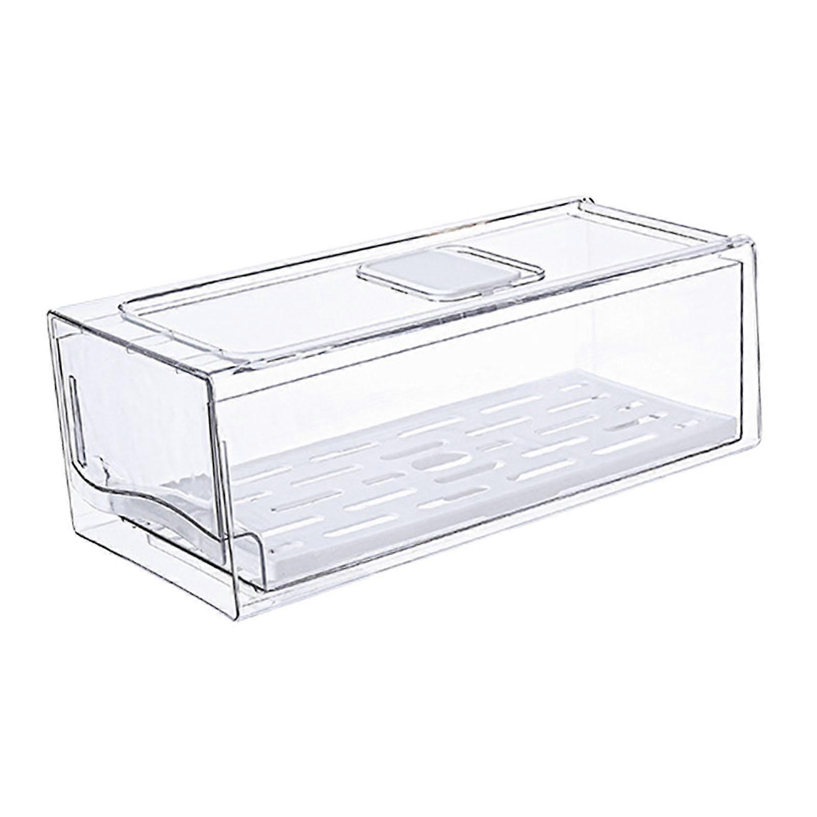 Fridge Drawer Organizer Pull Out Kitchen Organization, Food Storage Container