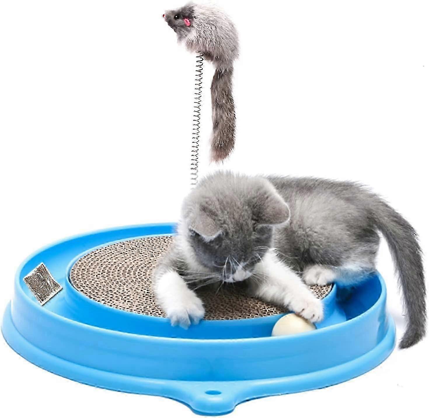 Cat Scratcher Toy, Cat Turbo Toy, Post Pad Interactive Training Exercise Mouse Play Toy With Turbo And Ball