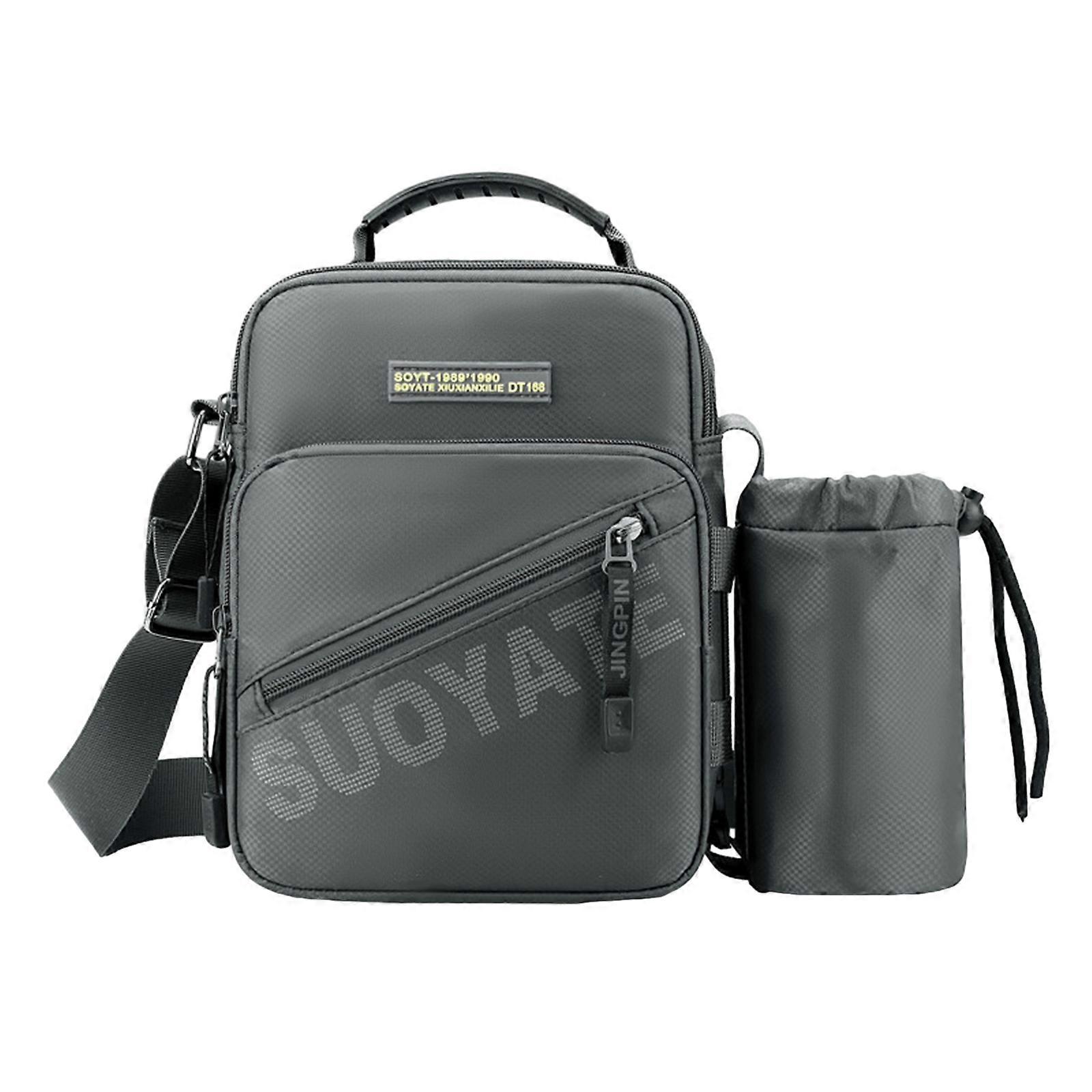 Convenient & Spacious Shoulder Pack Stylish & Practical for Water Bottles & Other Items for Outdoor Enthusiasts & Daily Gray