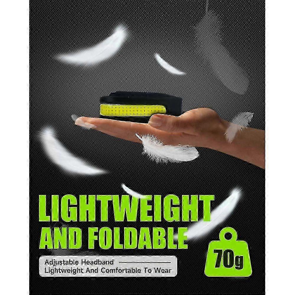 Rechargeable Headlamp 2023 Upgrade 230 6 Modes Motion Sensor LED Head Torch Blue Red Light