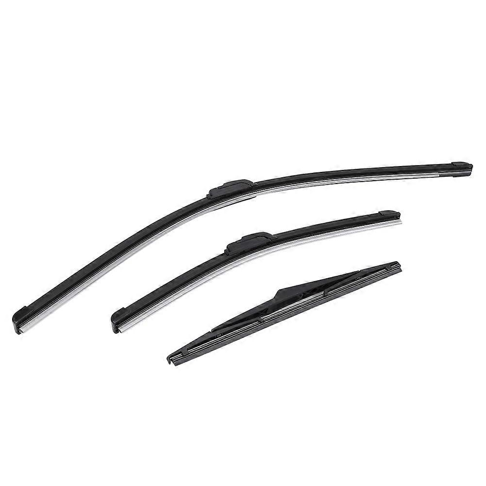 3pcs Front & Rear Windshield Windscreen Wiper Blade Set for Ford Fiesta 2008-2016