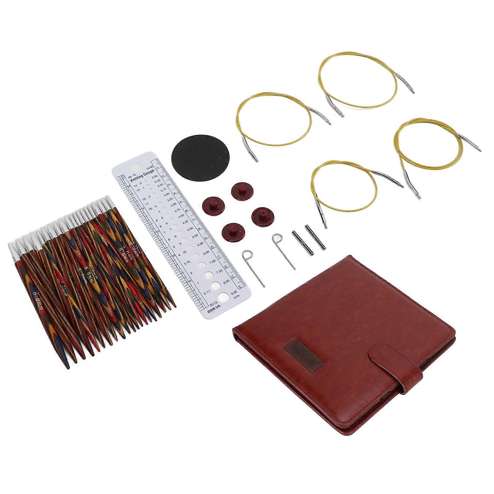 Circular Knitting Needles Differentiable Sizes Oxidation Treatment DIY Making Knitting Needles Interchangeable Set