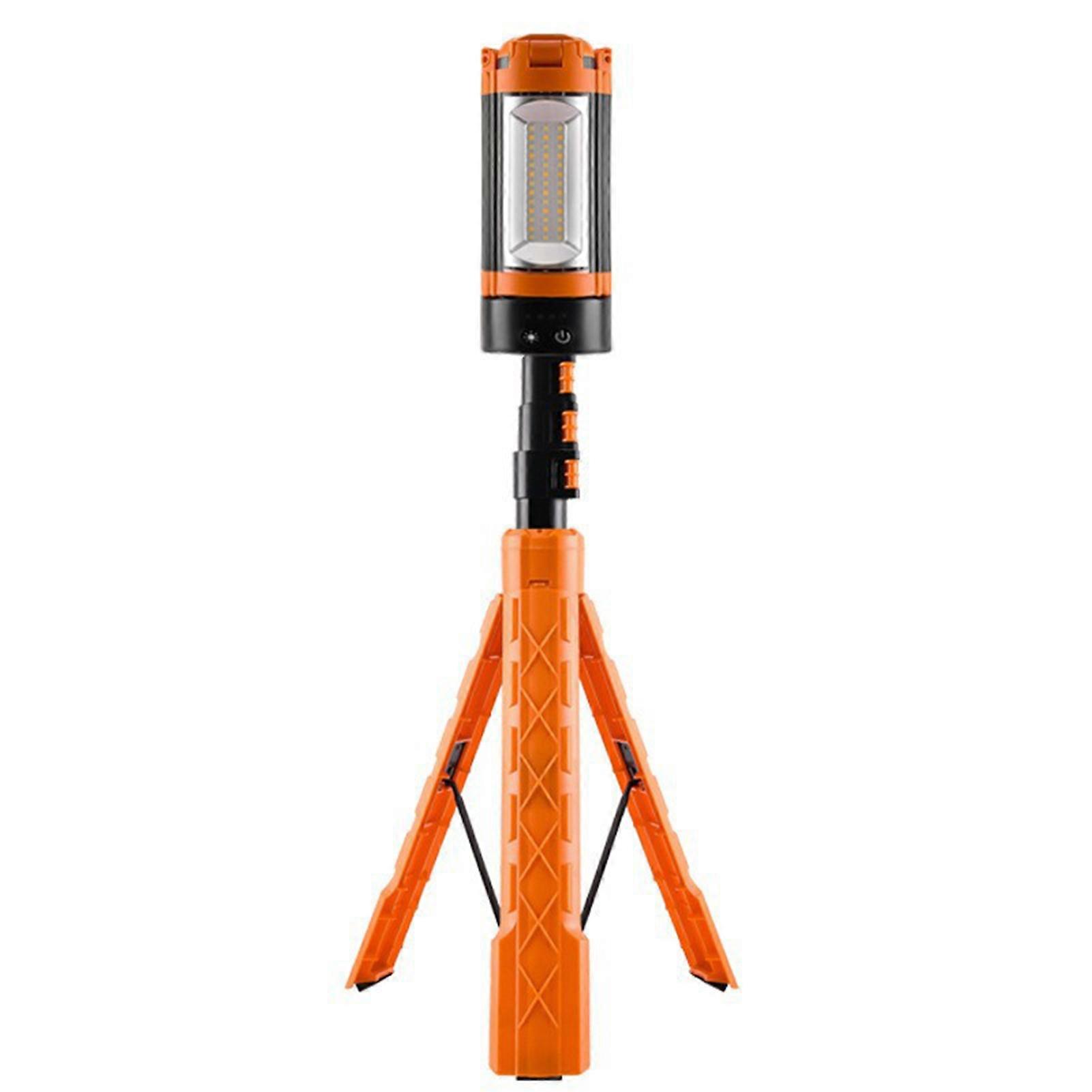 Rechargeable Camping Light with Stand, Cordless Work Light with 3 LED Light Heads, Dimmable Magnetic Emergency Flashlight