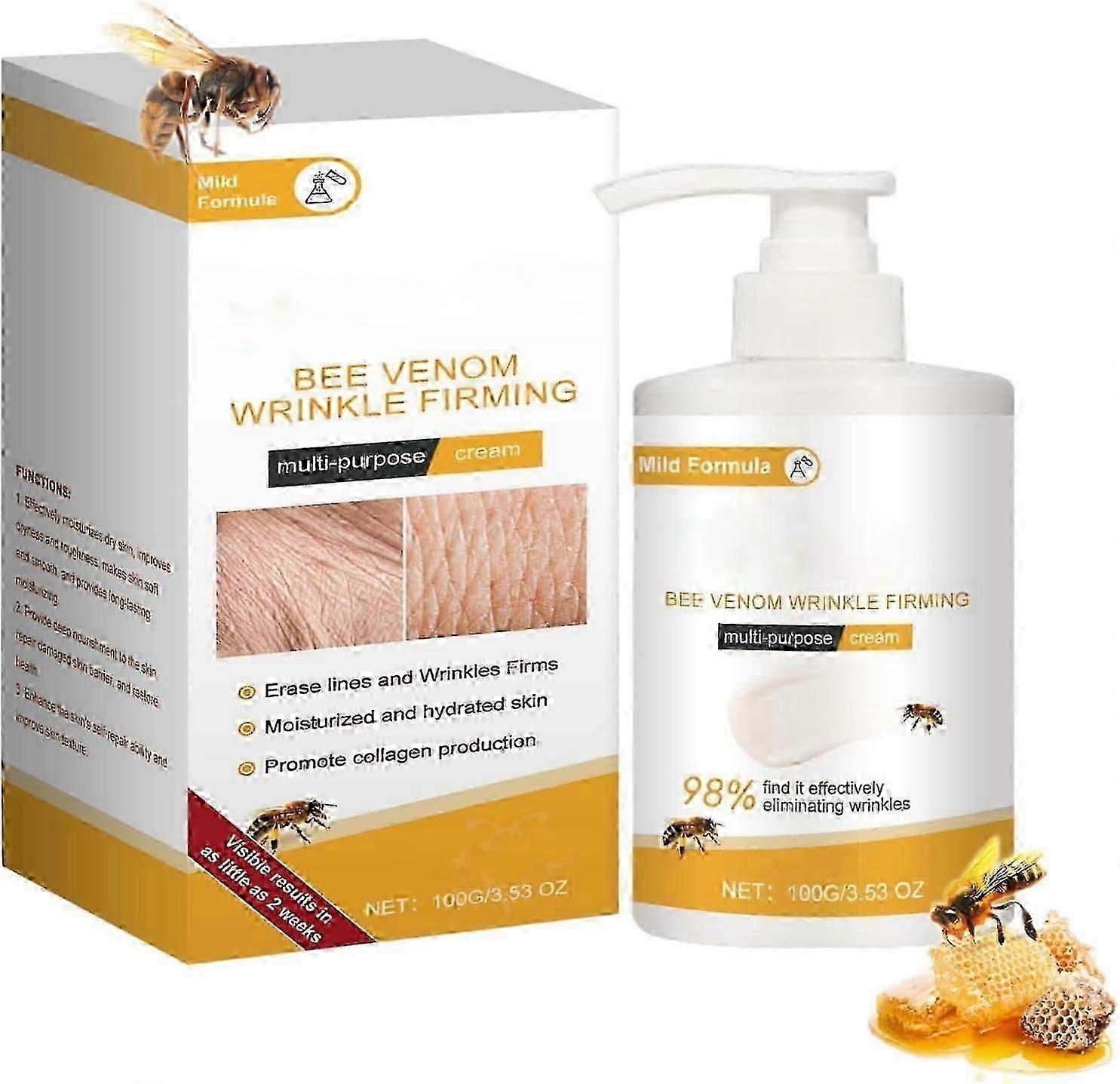 Bee Venom Κρέμα Αφαίρεσης Ρυτίδων, Κρέμα Σύσφιξης Ρυτίδων Δηλητηρίου Μέλισσας, Btx Bee Venom Cream, Αντιγηραντική Ενυδατική Κρέμα για Πρόσωπο &; Λαιμό