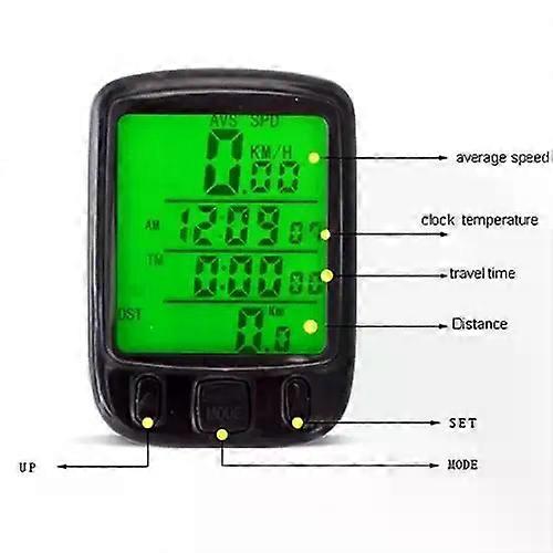 Bicycle Cycling Computer LCD Odometer Waterproof Backlight Bike Cycle Speedometer Computer Bicycle Accessories