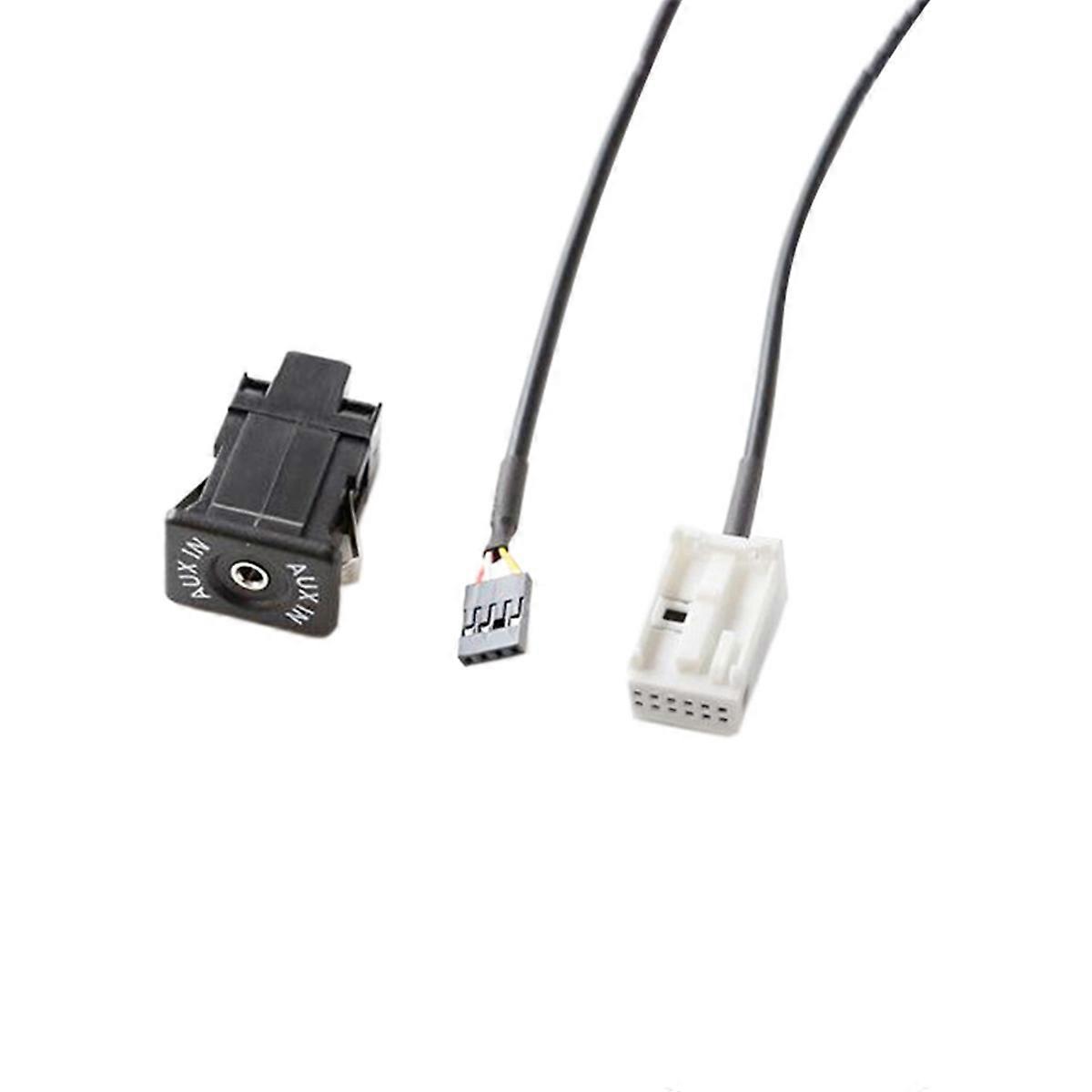 Aux Socket Audio Switch Cable 12Pin Socket Adapter for Mercedes-Benz