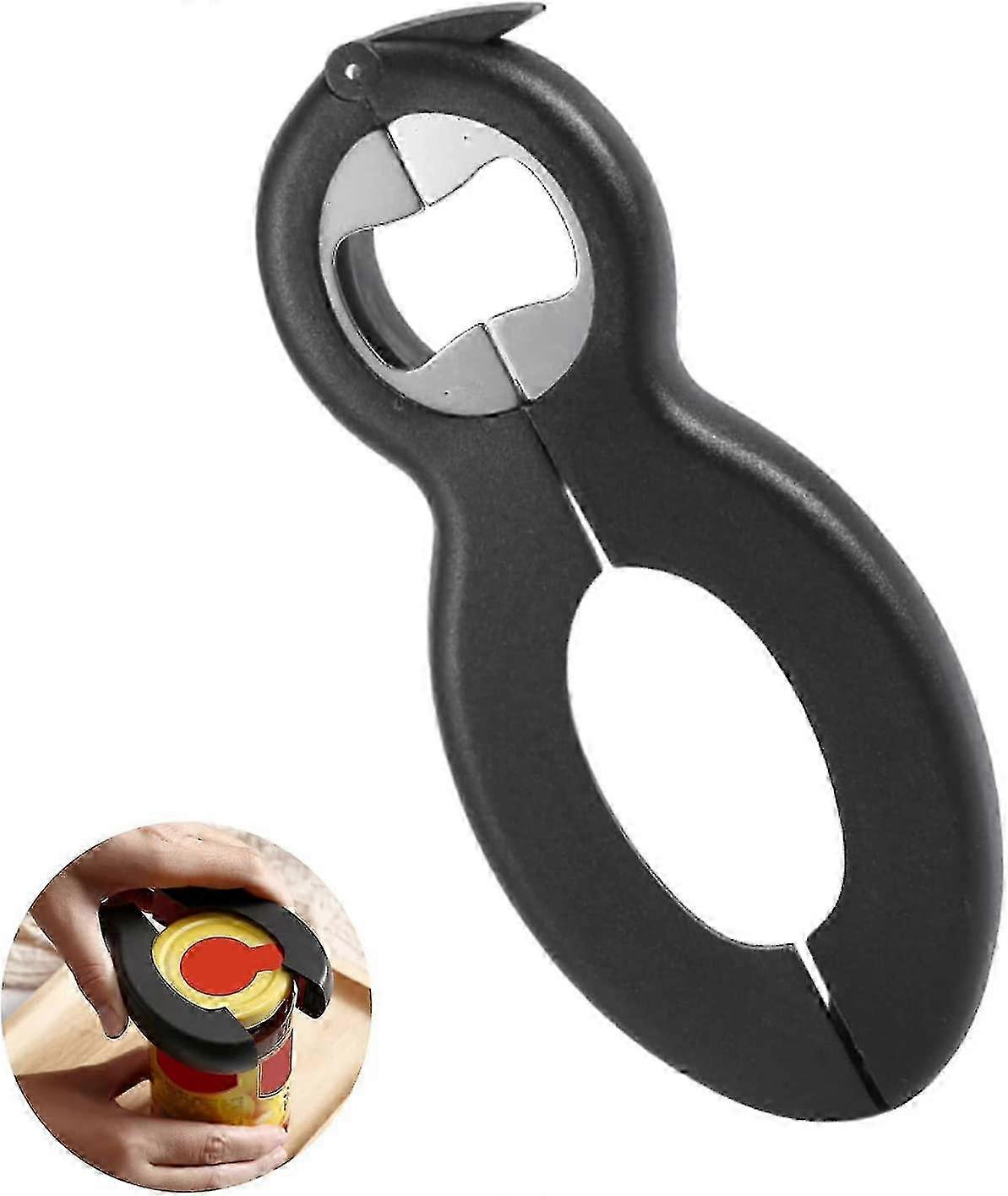 6 in 1 Multi Jar Opener, Can Opener for Seniors with Arthritis Helping Hand Jar Opener for Non-Slip
