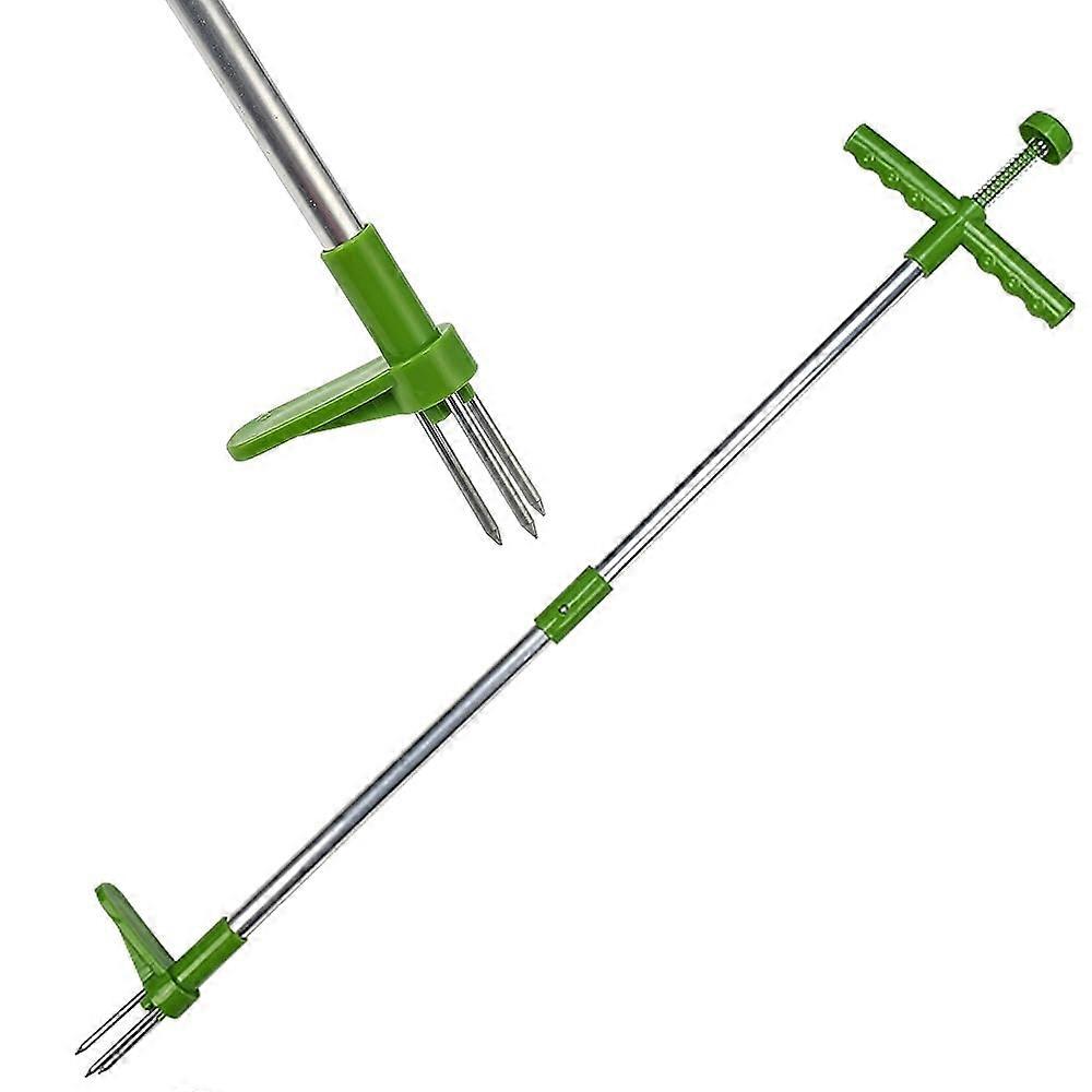 1 Weed Puller Tool with Long Handle 3 Claws for Effortless Garden Weeding Without Bending or Kneeling 39"