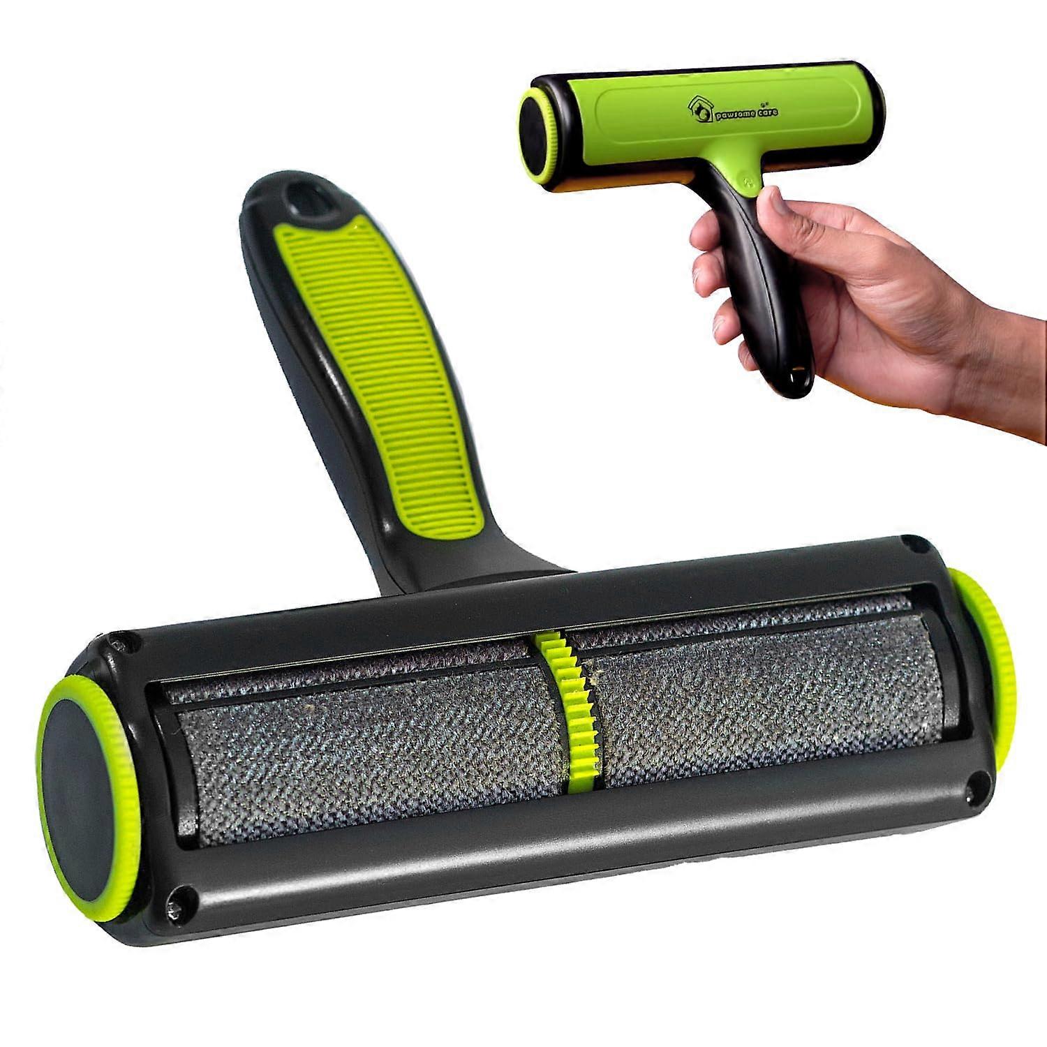 Pet Hair Remover for Dogs, Reusable Lint Removal Tool with Ergonomic Handle and Compartment for Couches, Carpets, and Car Seats