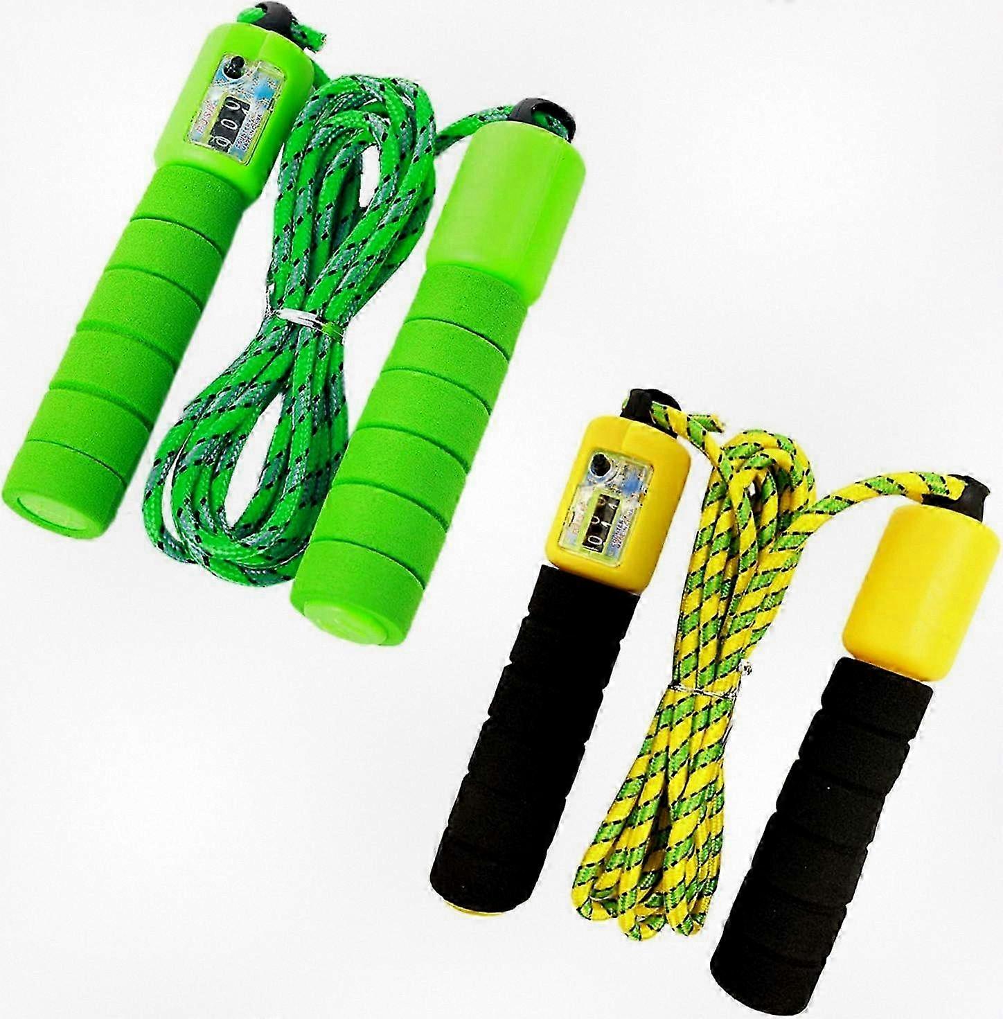 2-Piece Adjustable Jump Rope for Children with Counter and Ergonomic Handles