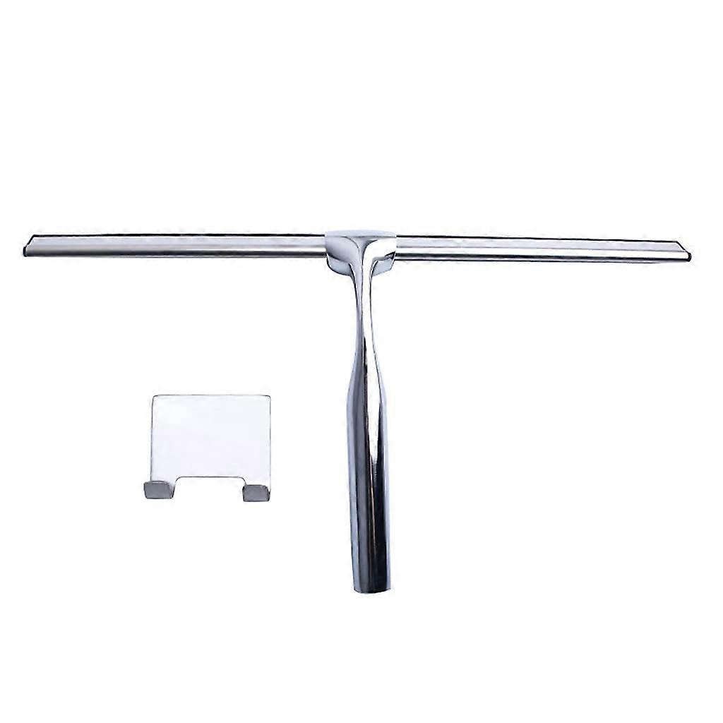 Shower Squeegee Stainless Steel Window Wiper with Sticky Hook for Bathroom and Car Glass Cleaning Tool