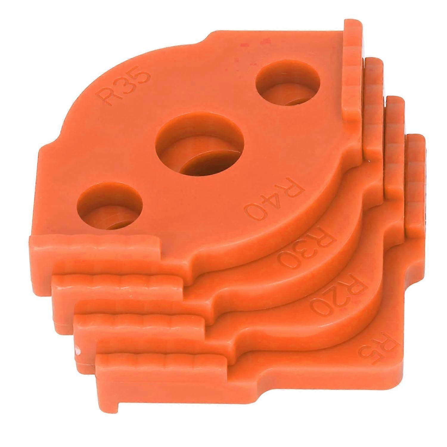 Adium Corner Fillet Gauge Radius Gauge Durable ABS Milling Die Easy to Use 8 Features 4 Pieces for Table (Orange)