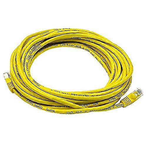 CAT5e Patch Cable 100 Ft Yellow Flush Molded RJ45 Booted Ends 350 MHz Copper