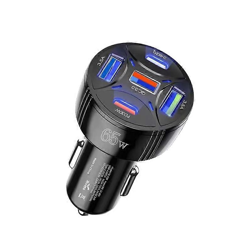 TE-P50 65W PD30W Type-C x 2 + USB x 3 Multi Port Car Charger without Cable