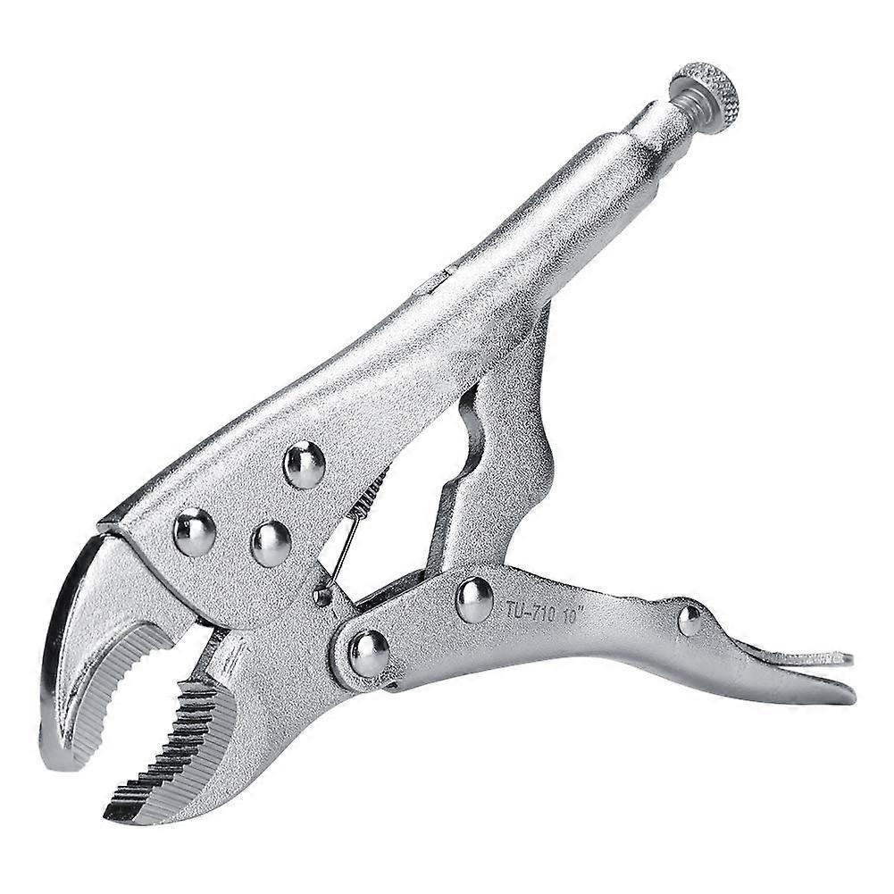 10-Inch Locking Pliers Heavy-Duty Welding Clamp Tool with Durable Grip and Adjustable Jaw for Metalworking