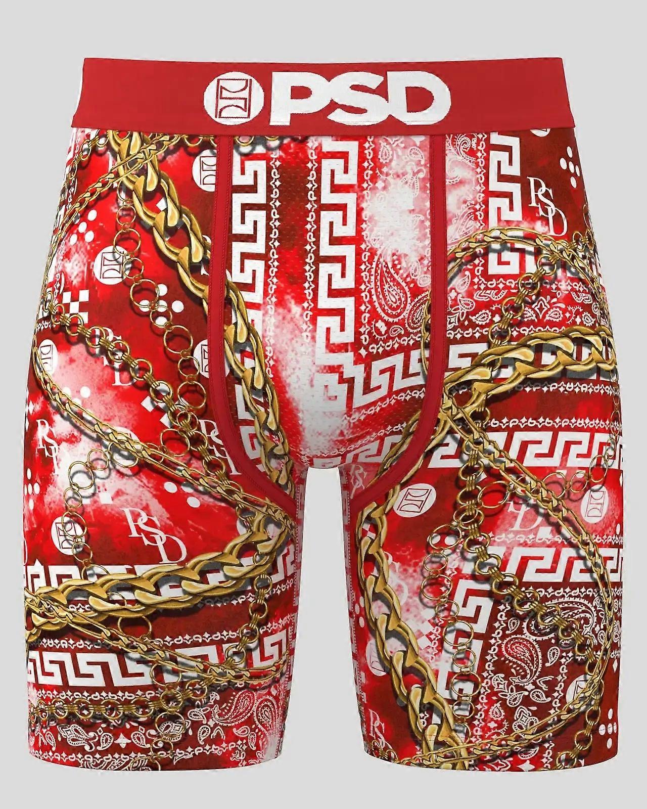 Psd Boxer Paisley 7" pentru bărbați - Roșu/auriu