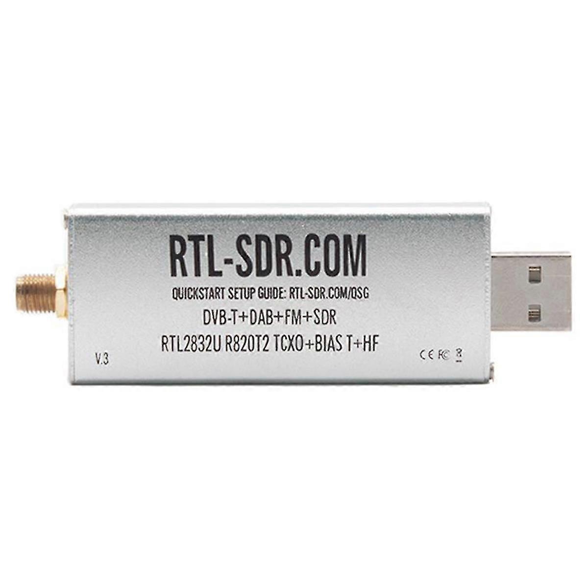 For V3 R820T2 TCXO Receiver HF BiasT SMA 500KHz-1766 MHz Up to 3.2 MHz