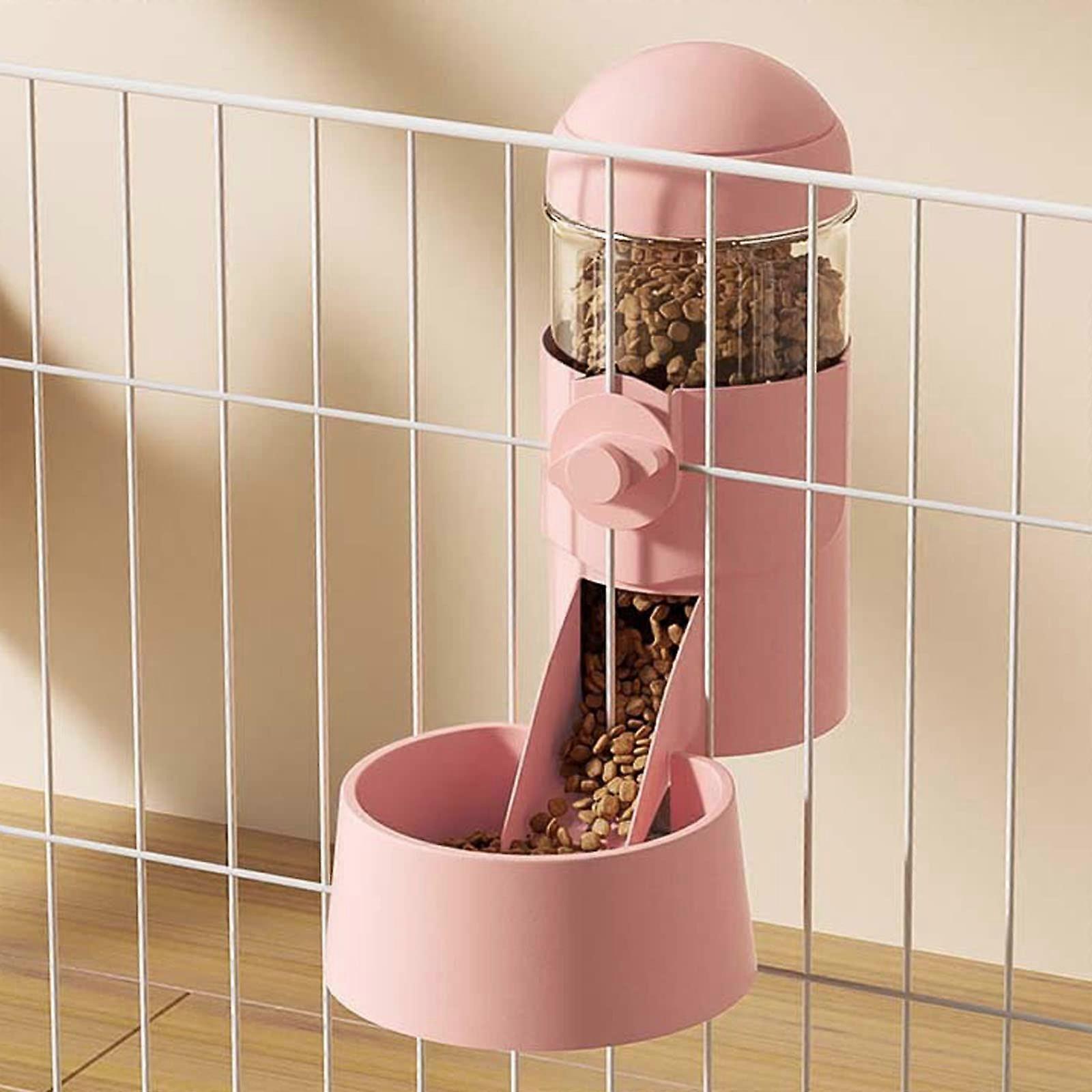Pet Dog Cat Hanging Automatic Feeders Drinking Bowls | Gravity Feeders for Rabbits | Durable Plastic Water Set
