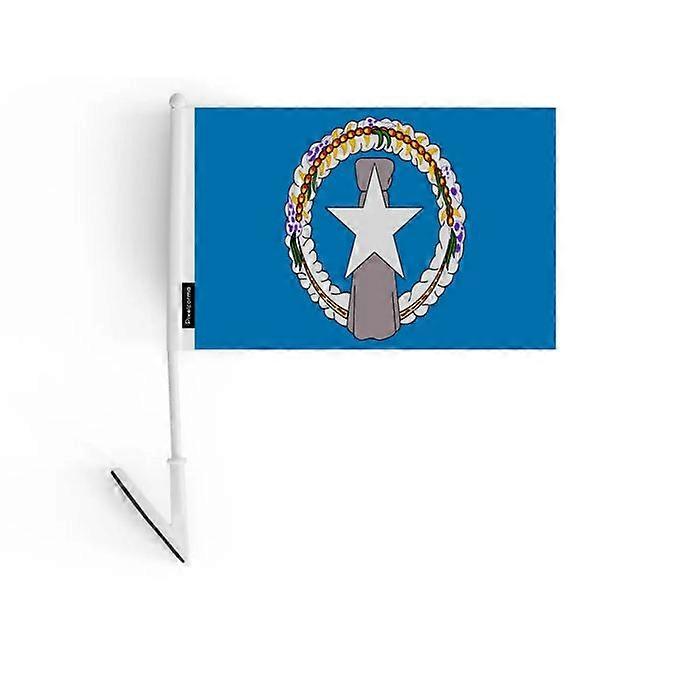 Adhesive Flag – Northern Mariana Islands – 14 x 21 cm – Soft Polyester – Easy to Stick – 5 pieces
