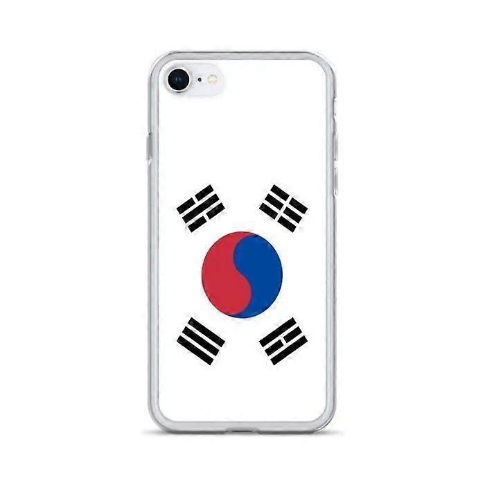 Phone case - PIXELFORMA - South Korea Flag - Compatible with iPhone SE - Flexible - Shockproof - Silicone