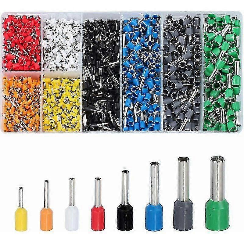 1200 Pcs Ferrules (0.25-6mm) Crimp Connector For Vfeng Wire Ferrules Terminal Line Connector Ferrules Set With Case