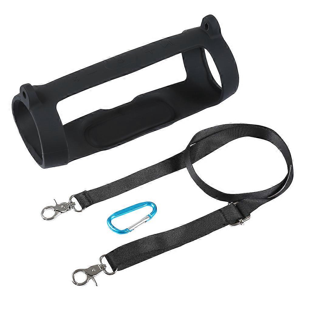 Silicone Protective Cover for JBL CHARGE ESSENTIAL Speaker Traveling Cases with Shoulder Strap