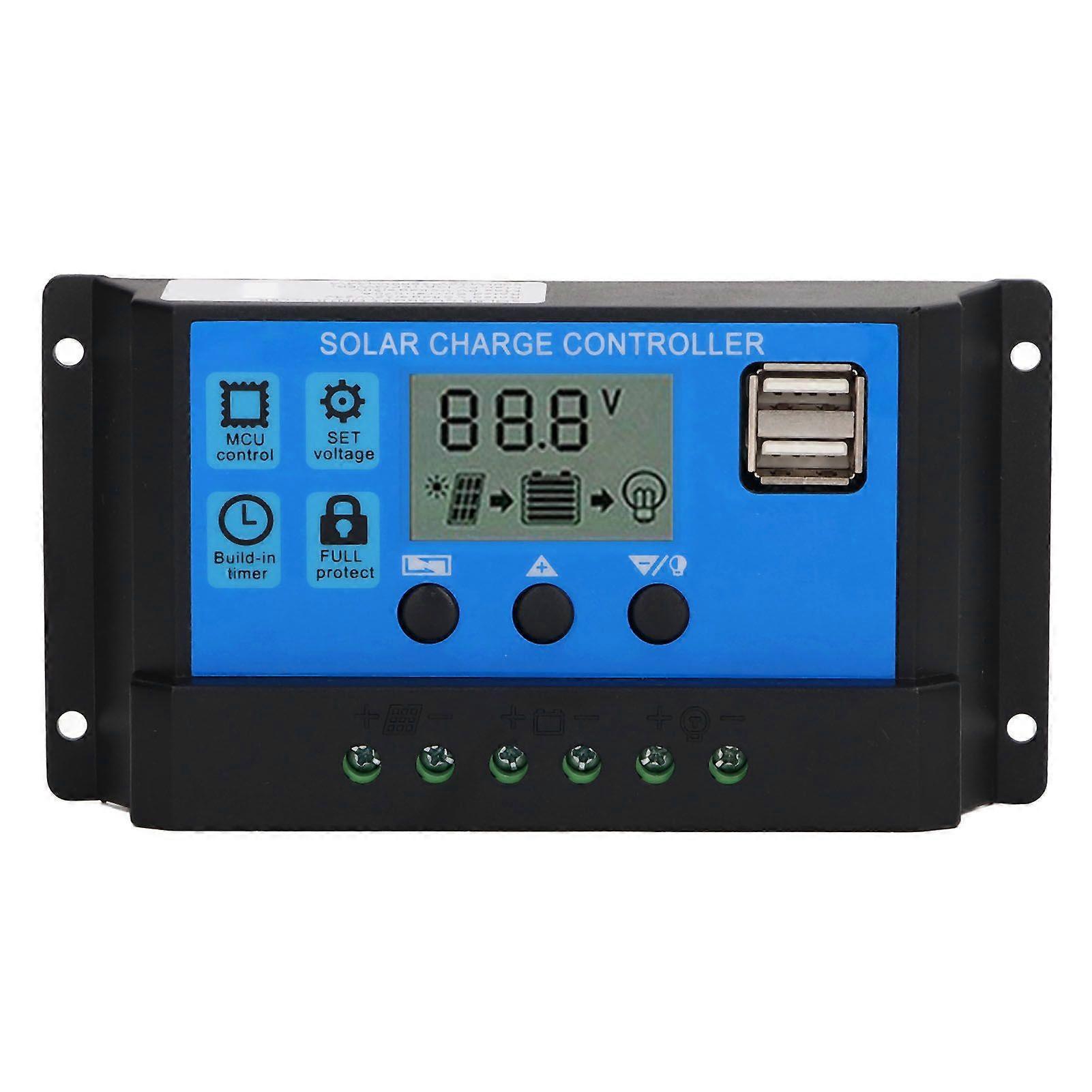 Högkvalitativ 12V/24V solpanelregulator PWM fotovoltaisk stabilisator solenergi