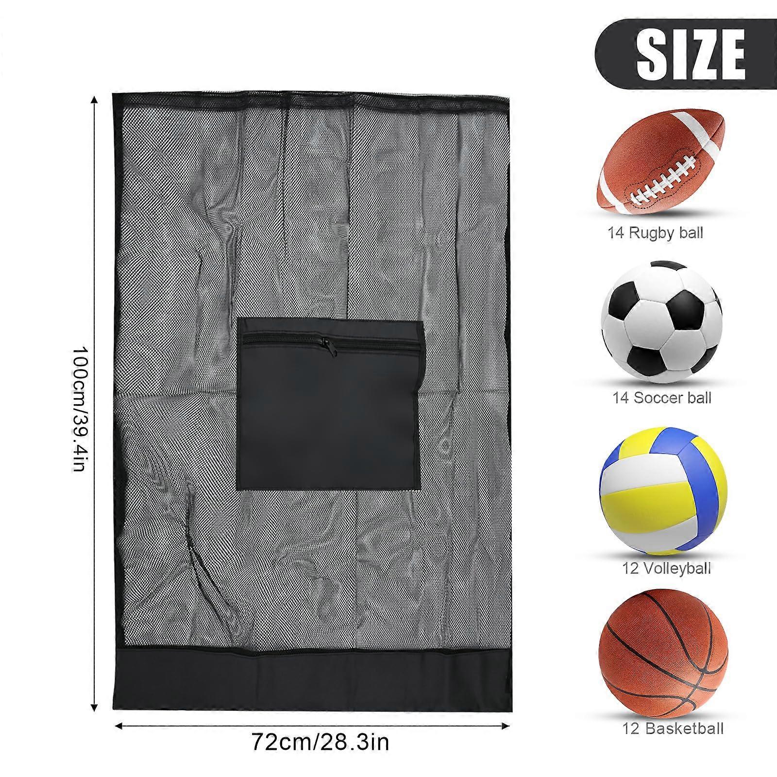 Durable Mesh Drawstring Gym Sports Equipment Bag Adjustable Shoulder Strap Ball Bag Mesh Ball Bag
