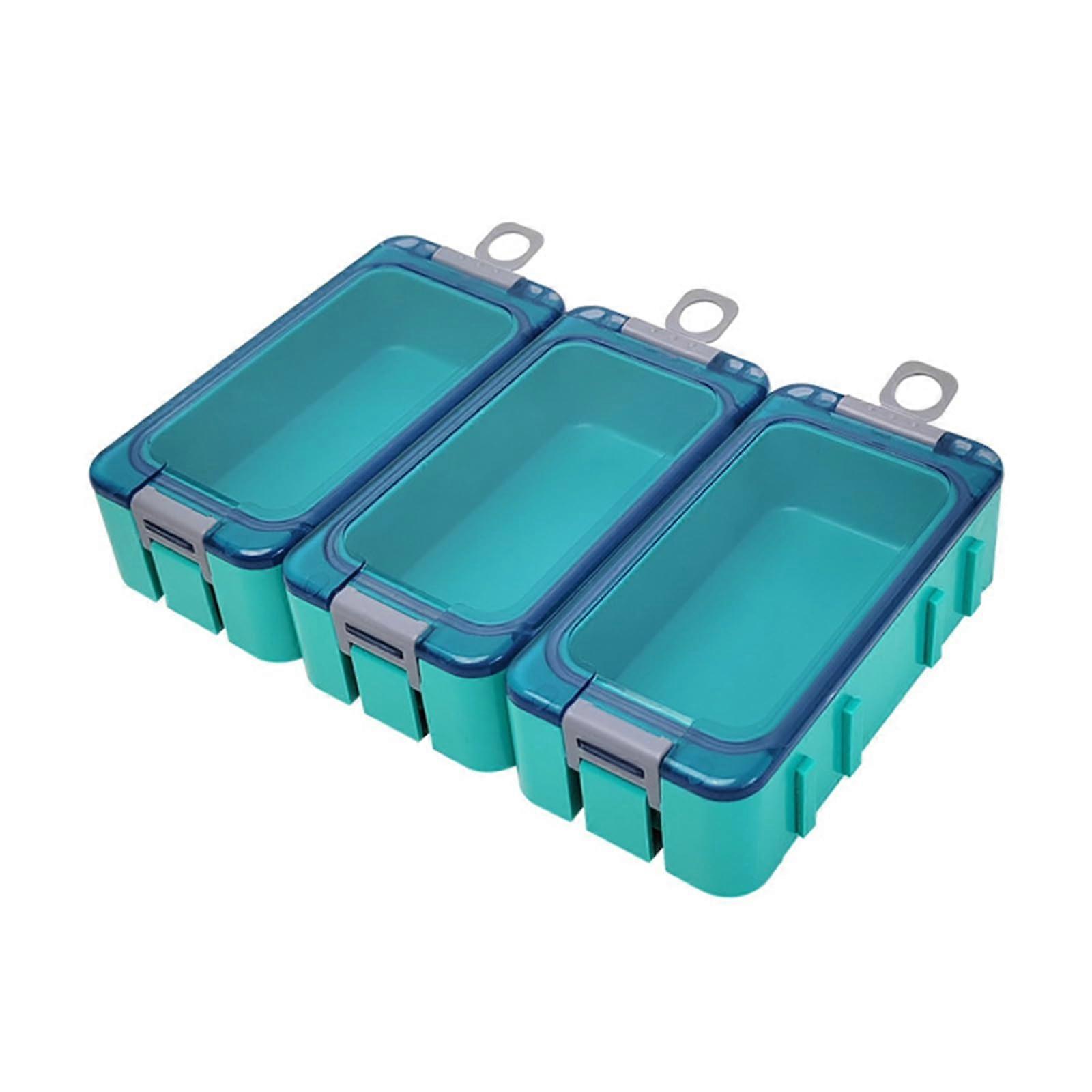 Tackle Box 3 Piece Set Small Waterproof Luminescent Portable Sea Box For Fishing