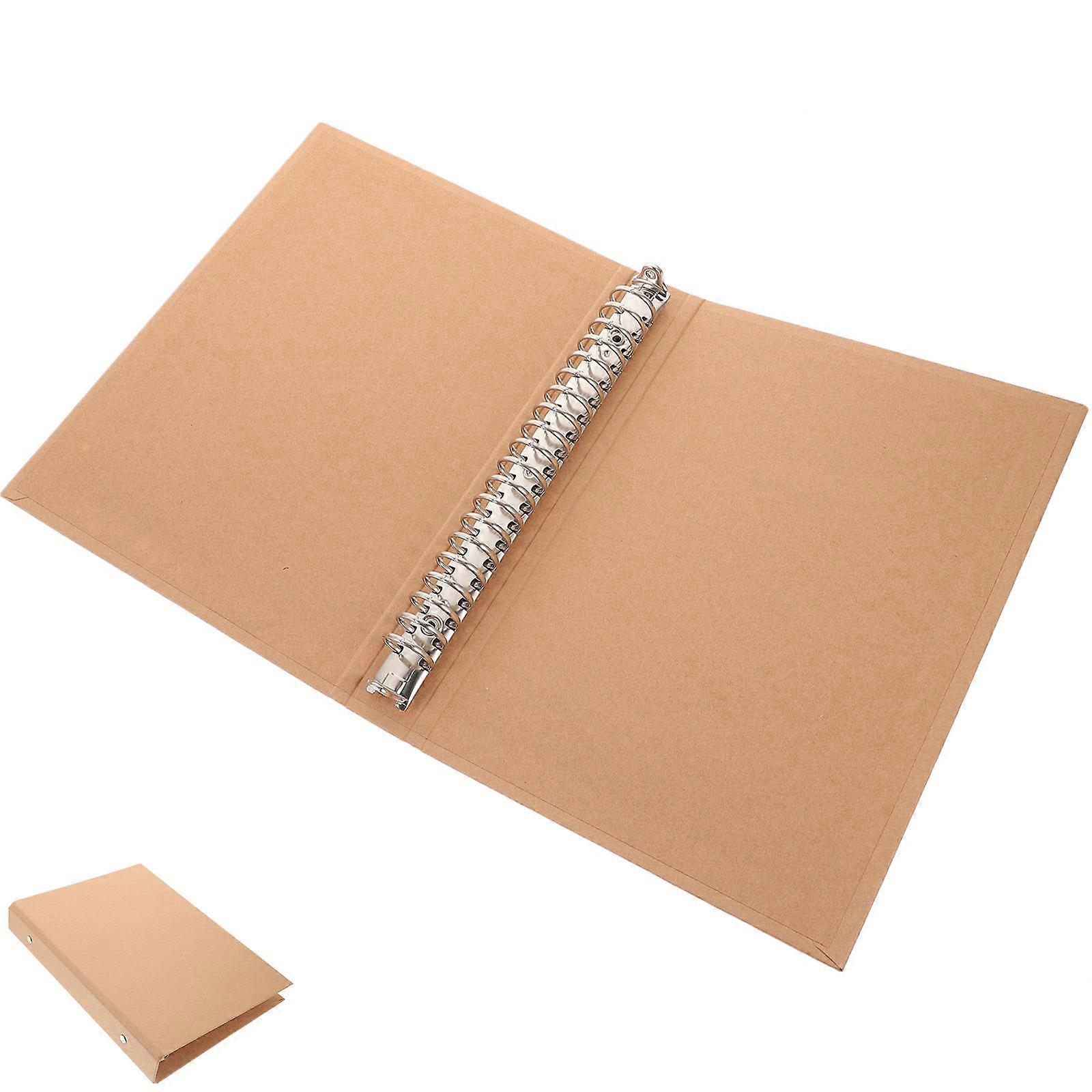 Vintage Kraft Paper Binder Cover For A5 Journal Protecting Documents During Business Note-Taking 1Set