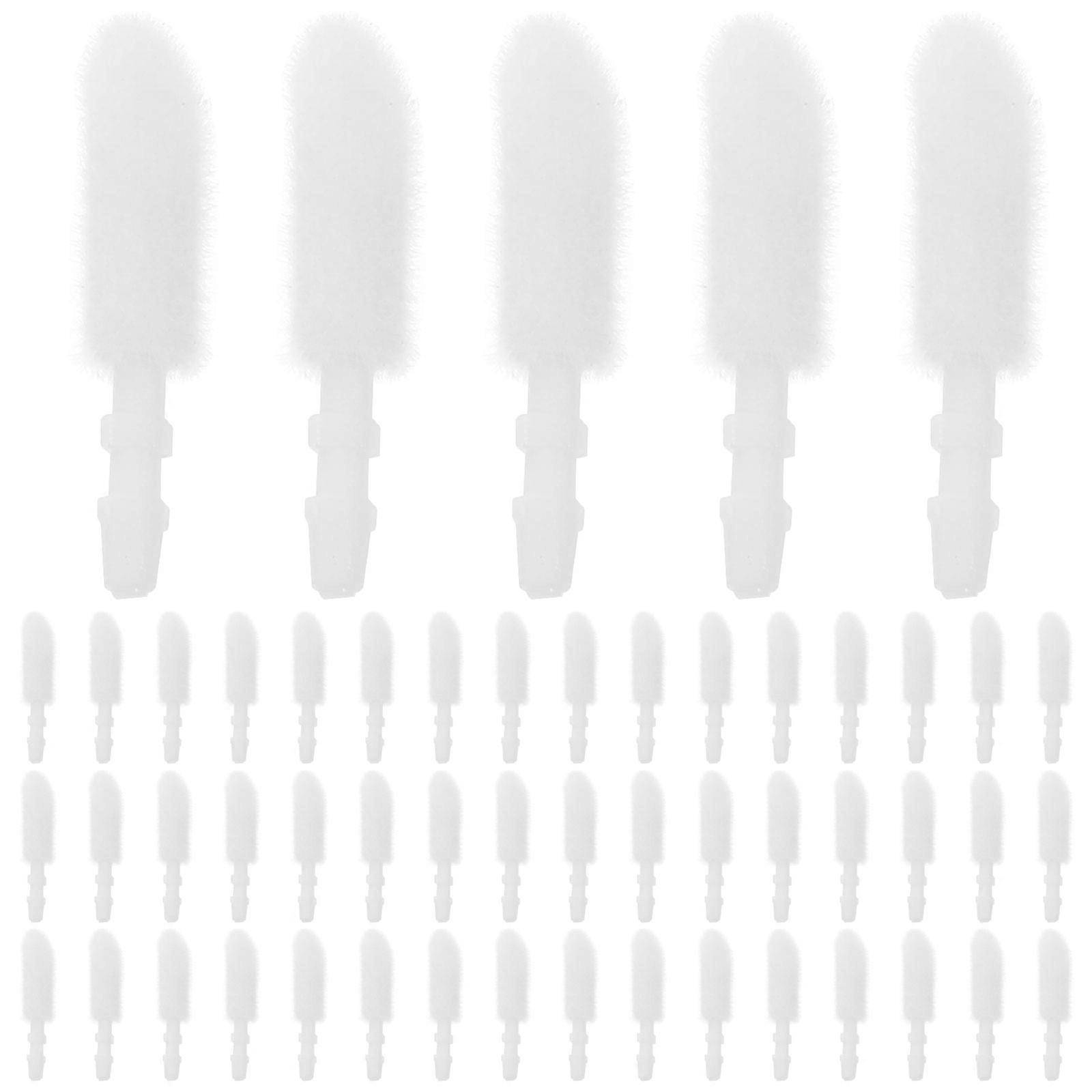 White Disposable Lip Brush Heads for Makeup 300Pcs Practical Lip Gloss Replacements