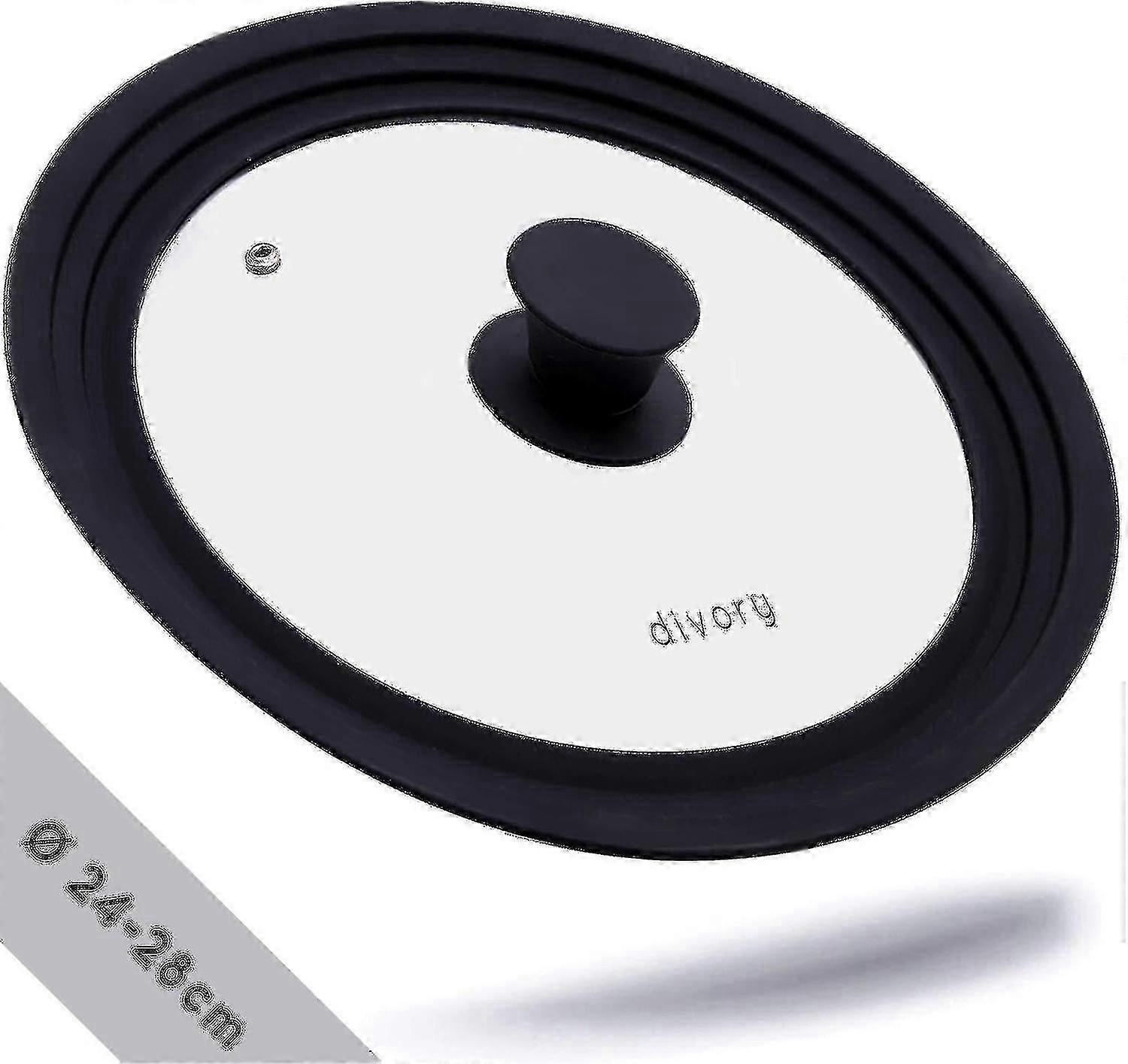 ユニバーサルガラスリッド、シリコンエッジ付き、28、30、32リッド用