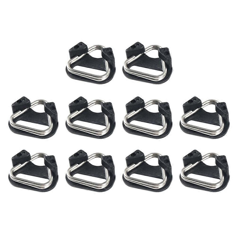 Camera Strap Adapter Buckle Attach Camera Strap Triangle Black 10Pcs