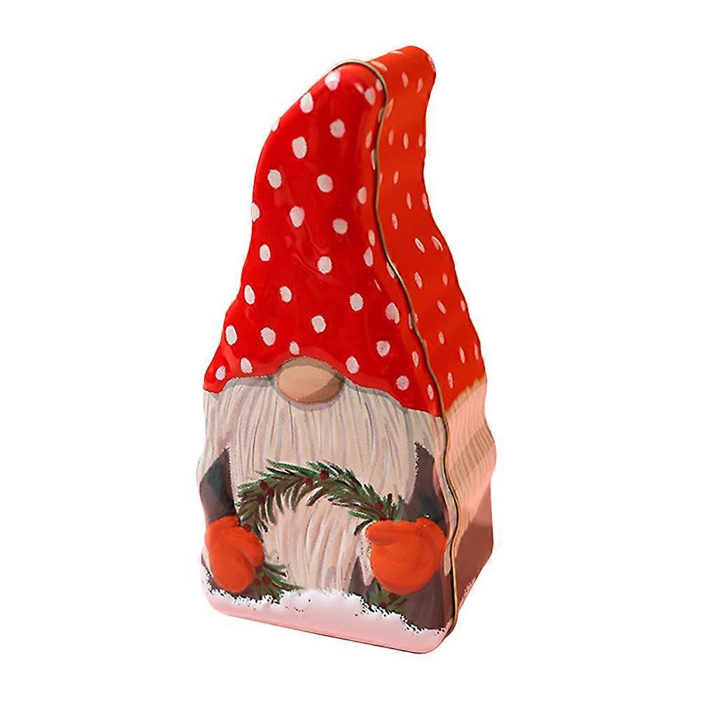 Tinplate Box With Lid Christmas Theme Round Dots Pattern Storage 20.5X10X7CM 1Pcs