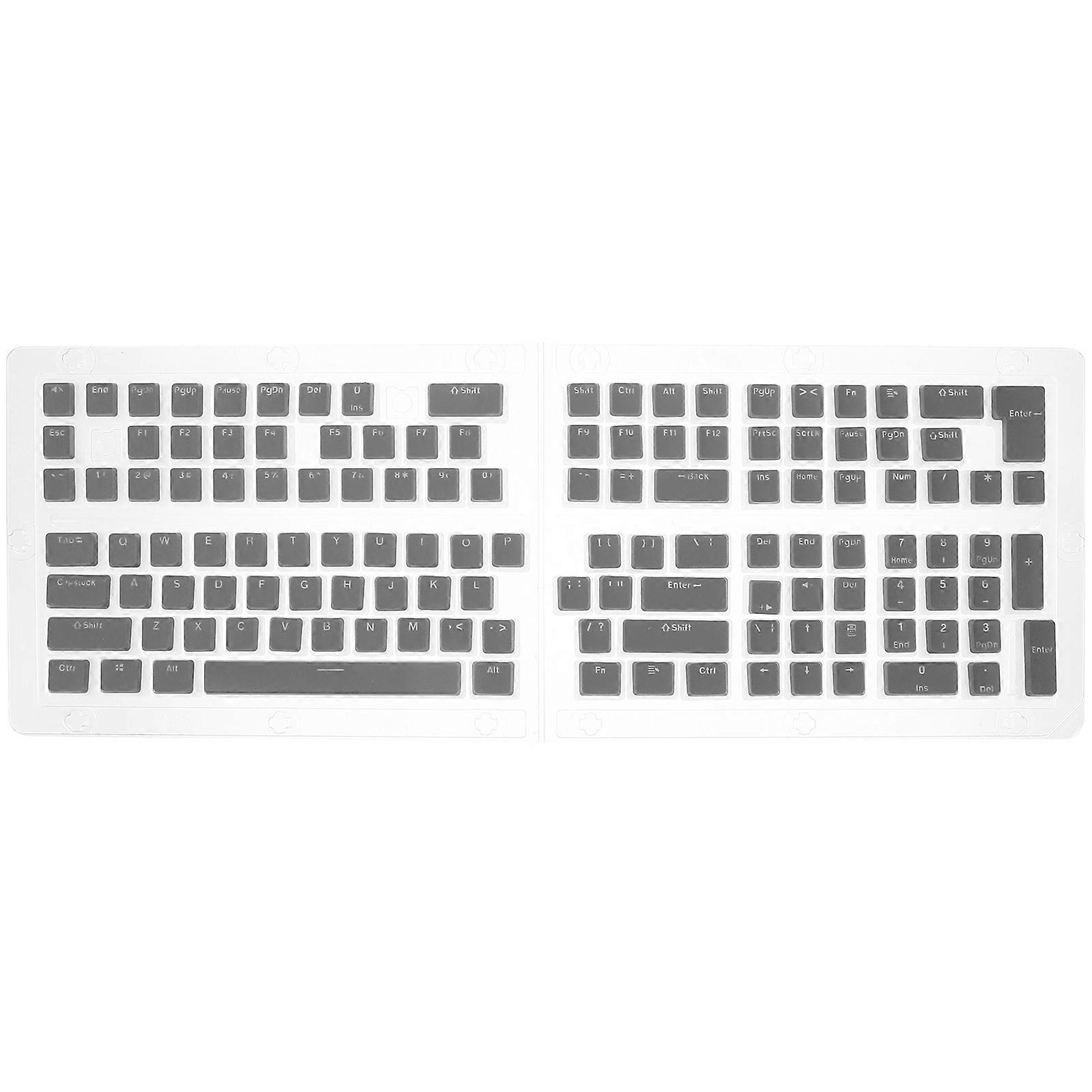 Key Caps Mechanical Keyboard Semi-Transparent Effect Material Grey Color For Typing Gaming 1Set