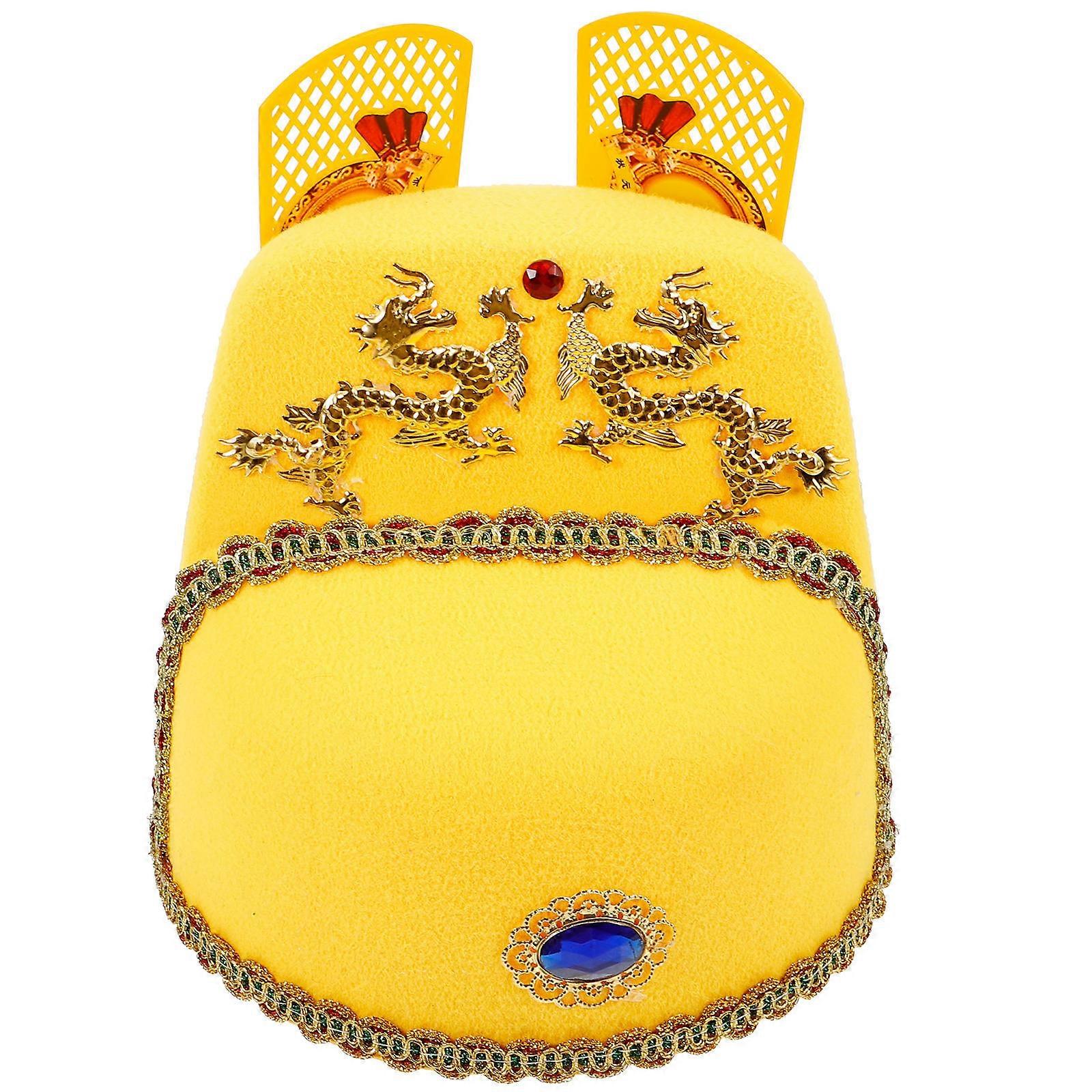 כובע קיסר סיני מפלסטיק מגוון צבעים מורשת תרבותית לנשים קוספליי מסיבה כובע