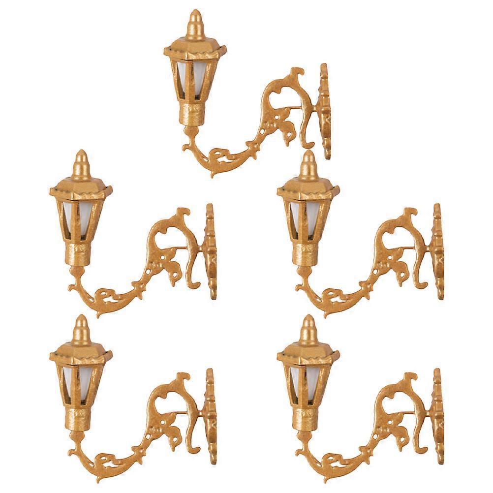 Model Railway Building Interior Lighting Miniature Lamp Model ABS Material Dollhouse Lighting Kit Mini Lamp 5Pcs