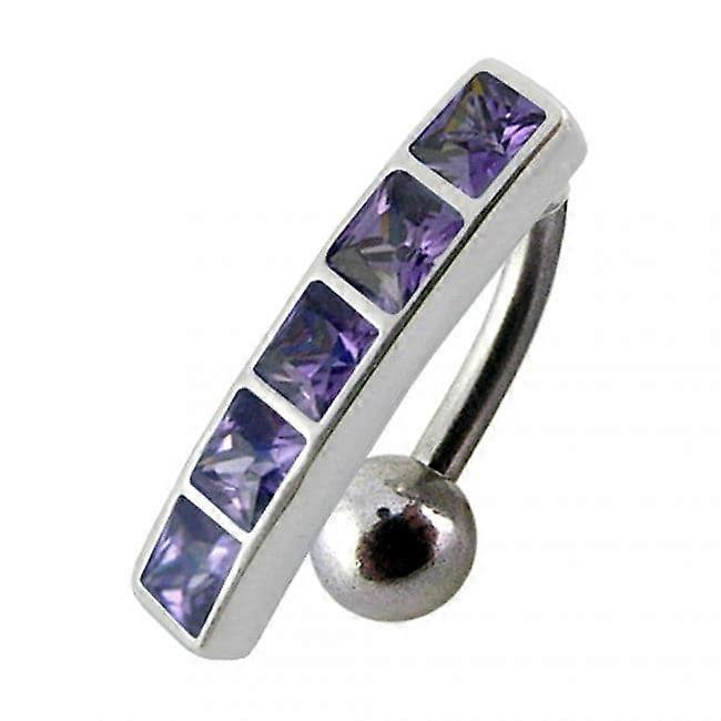 Fancy Jewelled Non-moving Belly Ring Reverse Belly Ring