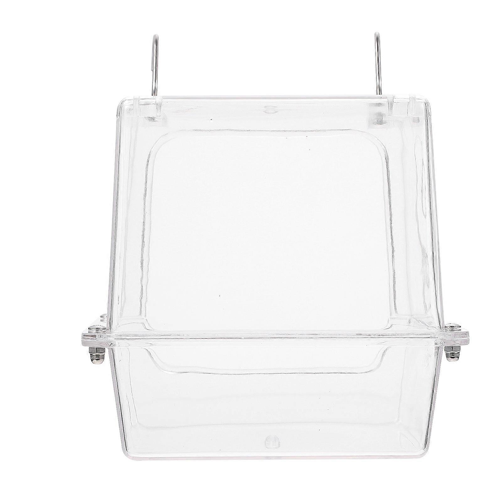 Durable Hanging Bird Bath Tube for Parrots – Attachment, Skin Moisturizing & Health Promoting Accessory for Wire Bird Cages